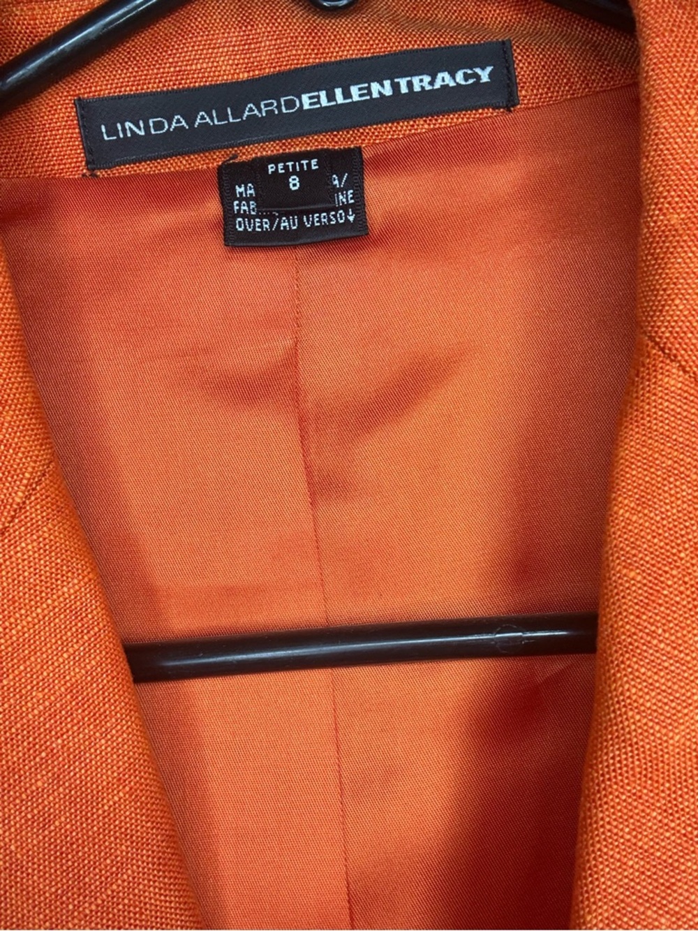 Orange Womens Blazer